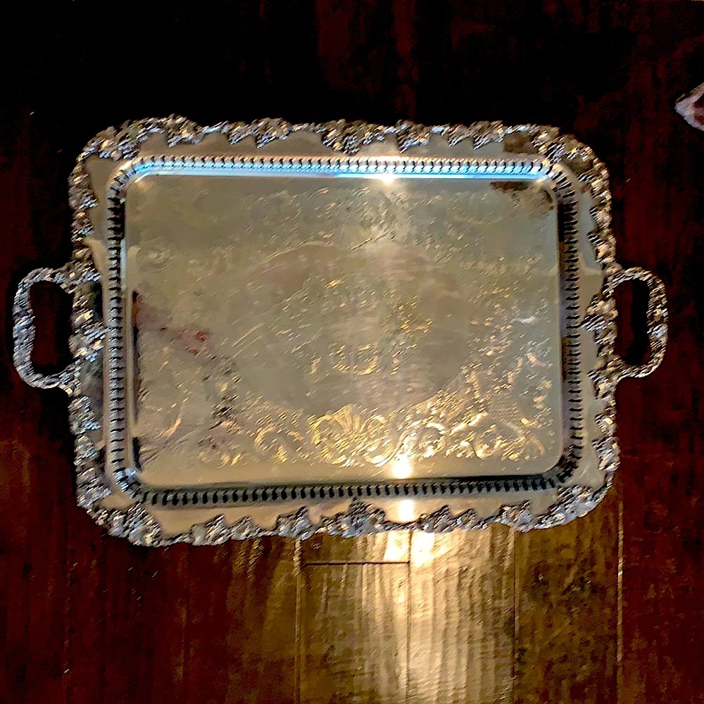 Stunning silver plated serving platter